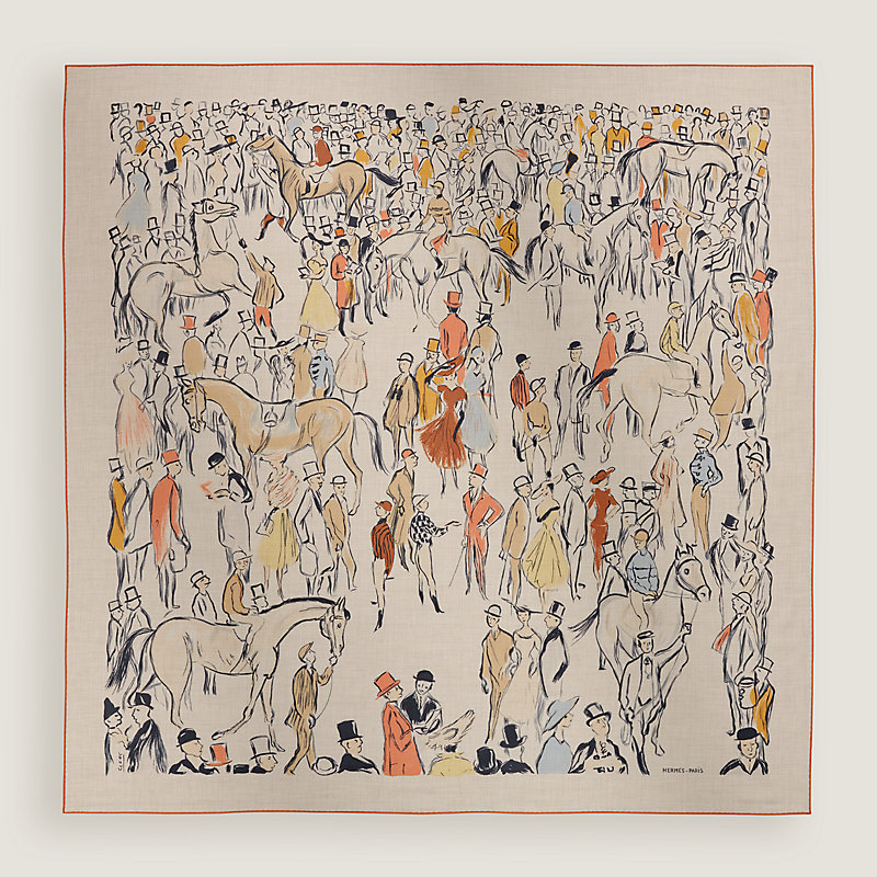 Paddock shawl 140 - Beige | Hermès USA Paddock shawl 140 - Beige | Hermès USA